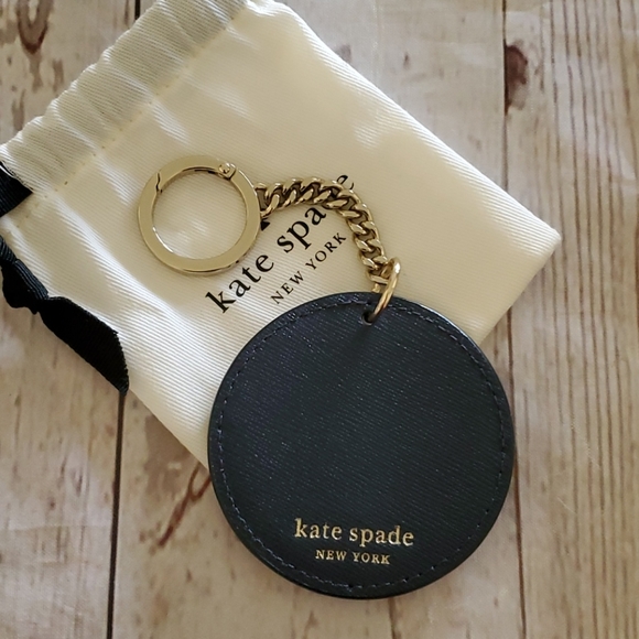 ♠️Kate Spade Floral Leather Key Keychain Fob Charm - Picture 2 of 3